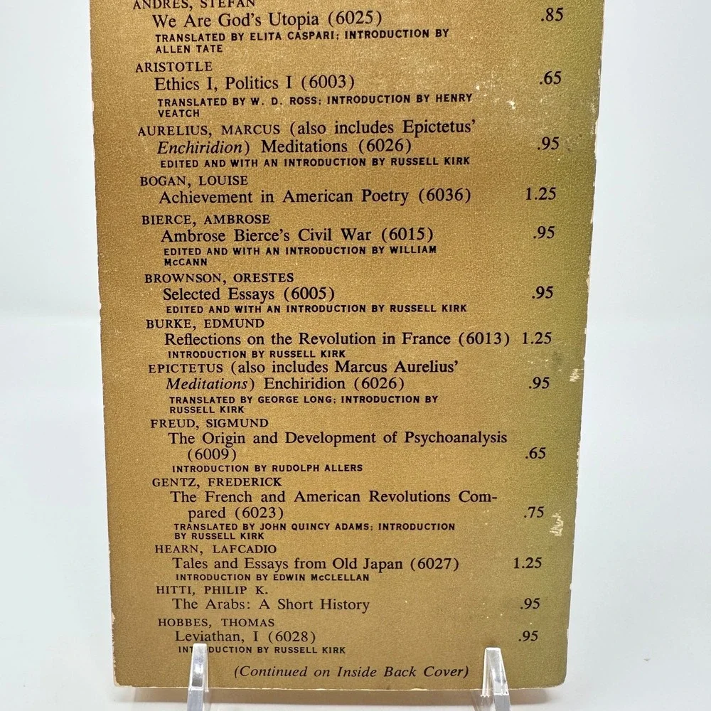Vintage 1960s Ambrose Bierce Civil War Gateway Edition Paperback Classic Book